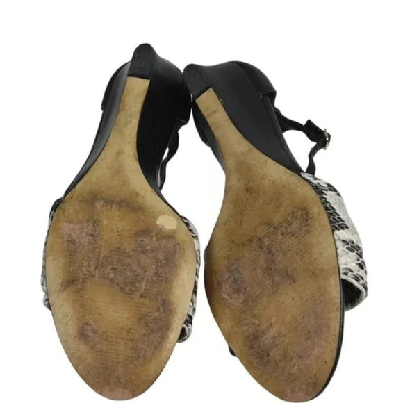 Lord and Taylor 424  Fifth Chandra Leather Sandals Animal Print Women’s Size 7.5 - Picture 12 of 13